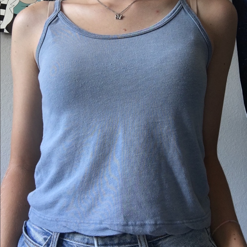 🌙Brandy Melville🌙 Dusty Blue Tank Top